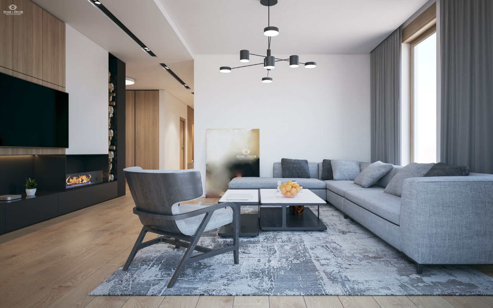 Small Studio living room interior