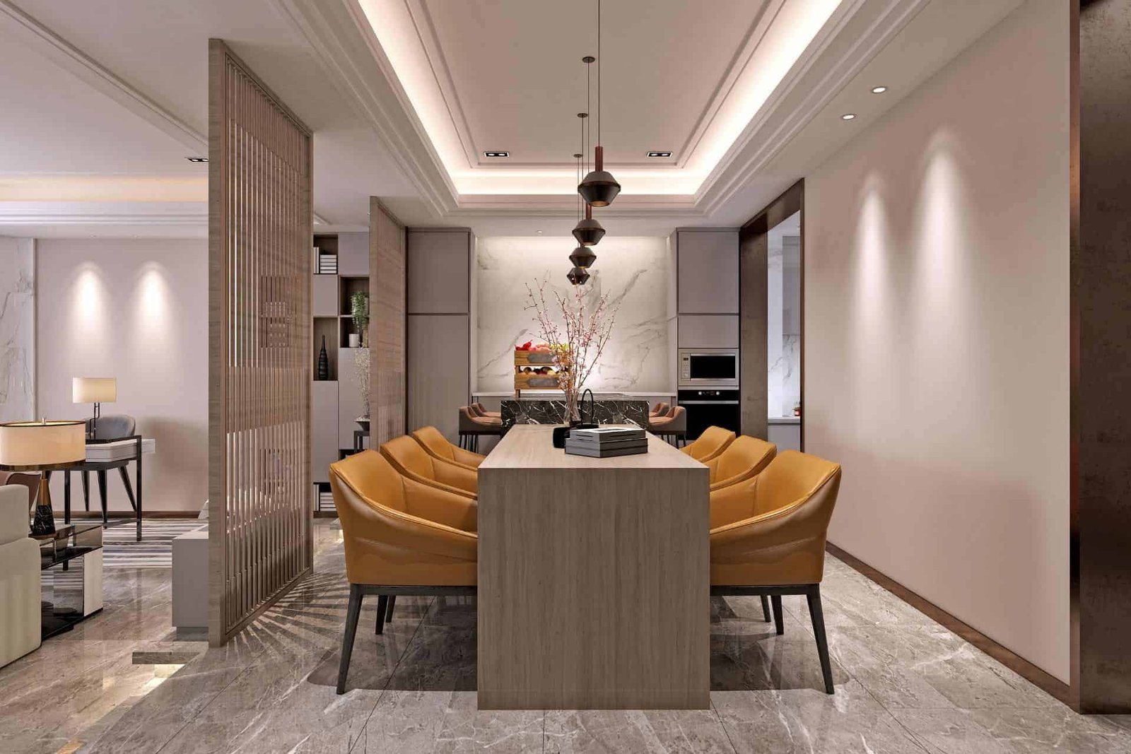 small row house kitchen dining design