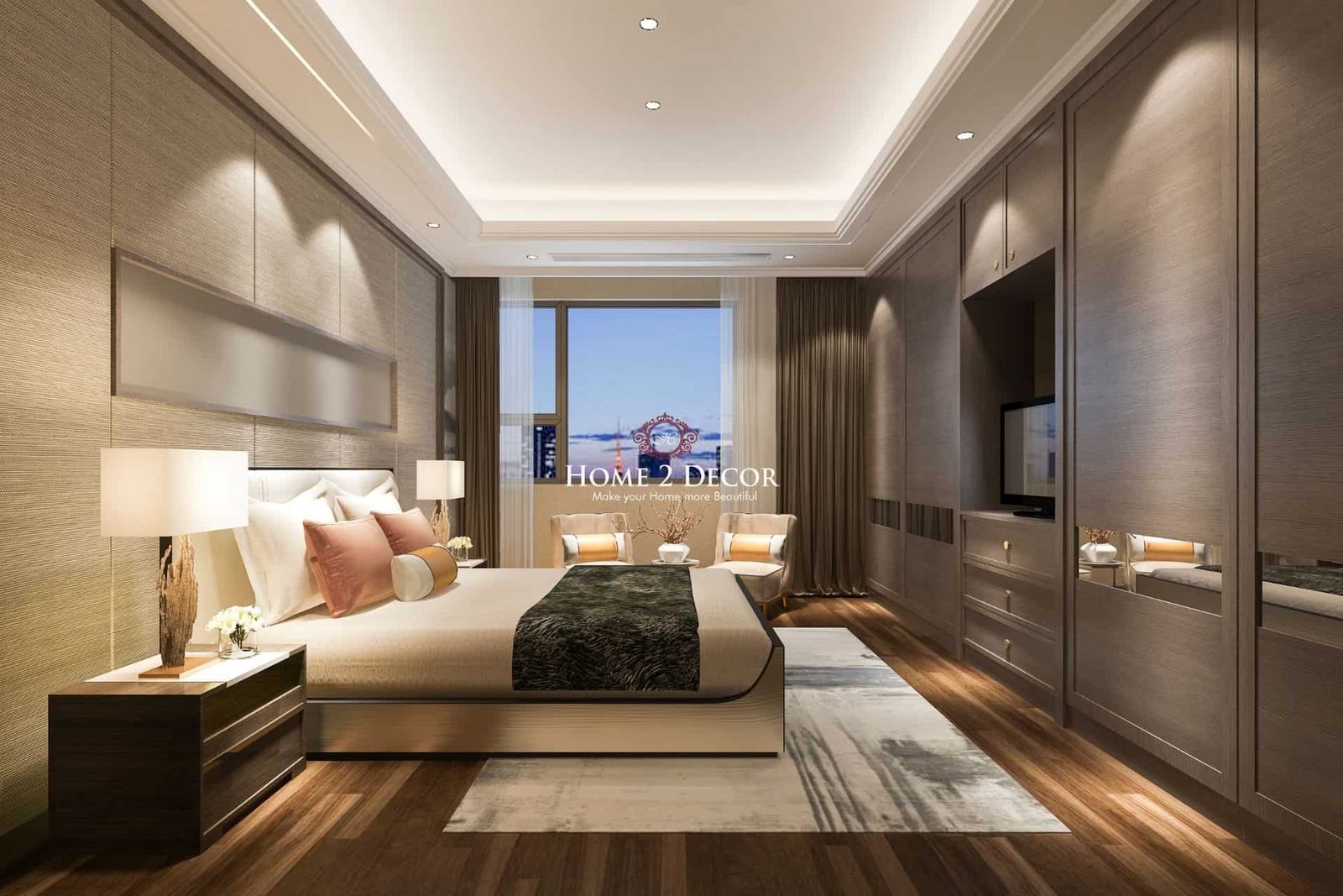small studio-bed room luxury interior