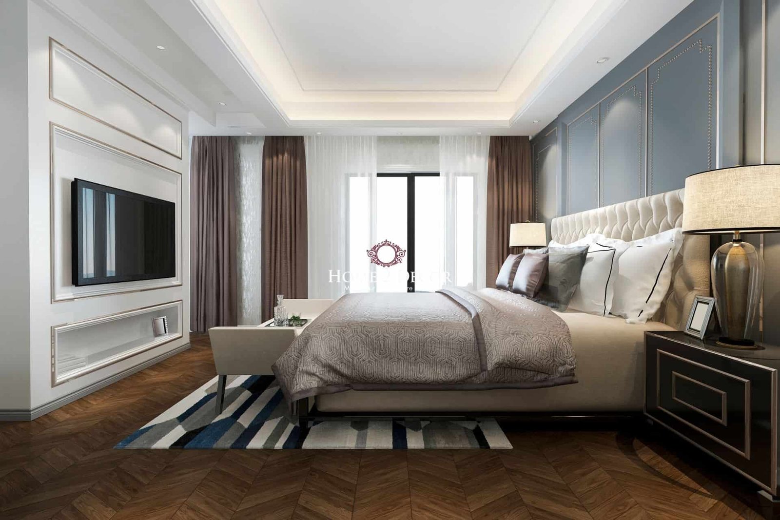Asian Mediterranean Bedroom Decor interior