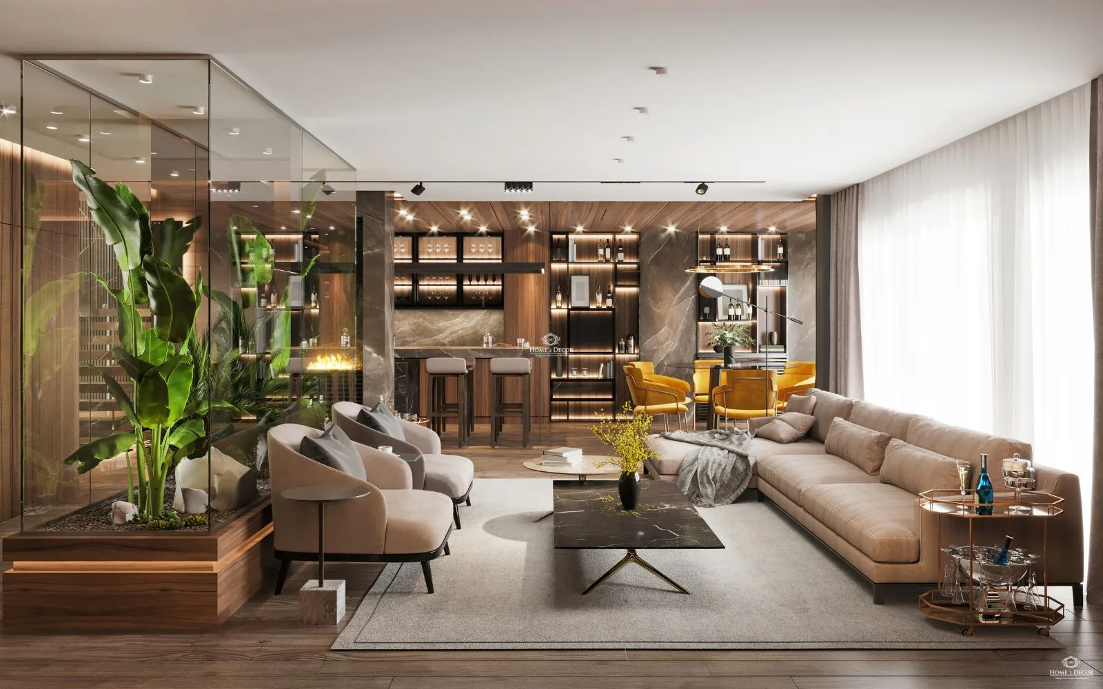 Asian Mediterranean Green home Living