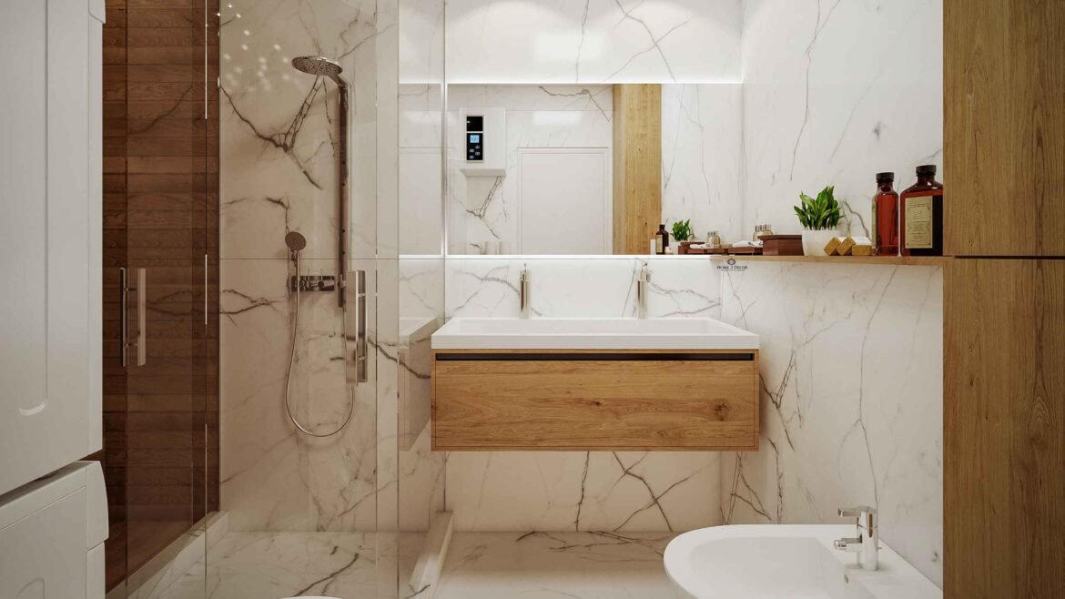 Mid-Century Modern bathroom interior