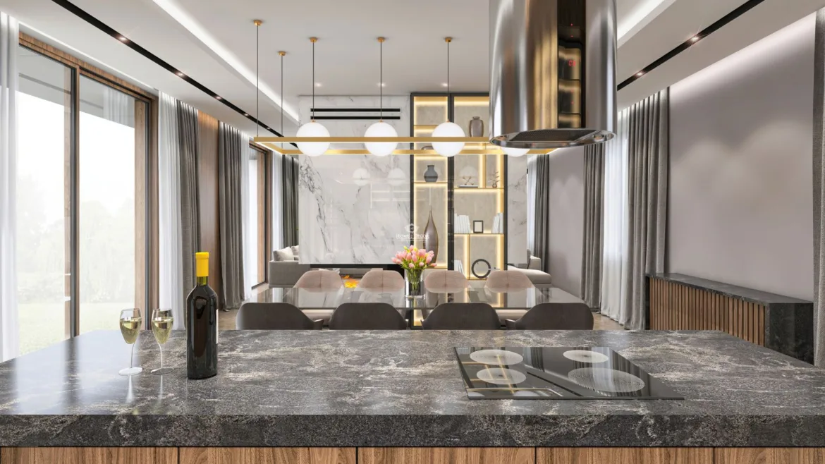 Mid-Century Modern modular kitchen