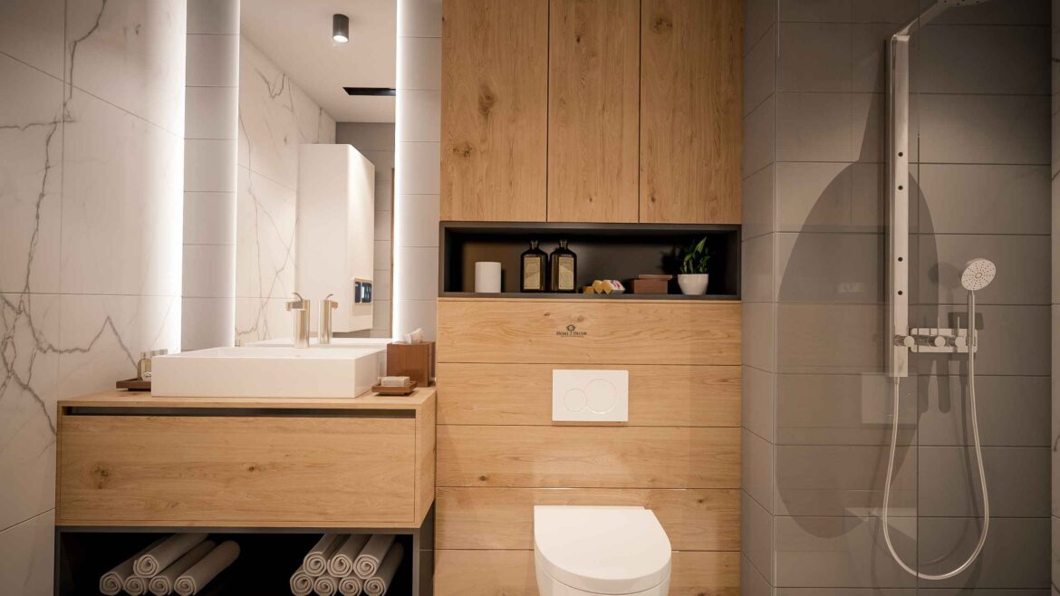 Scandinavian bathroom interior