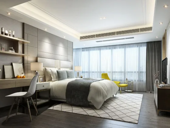 Scandinavian bedroom interior design