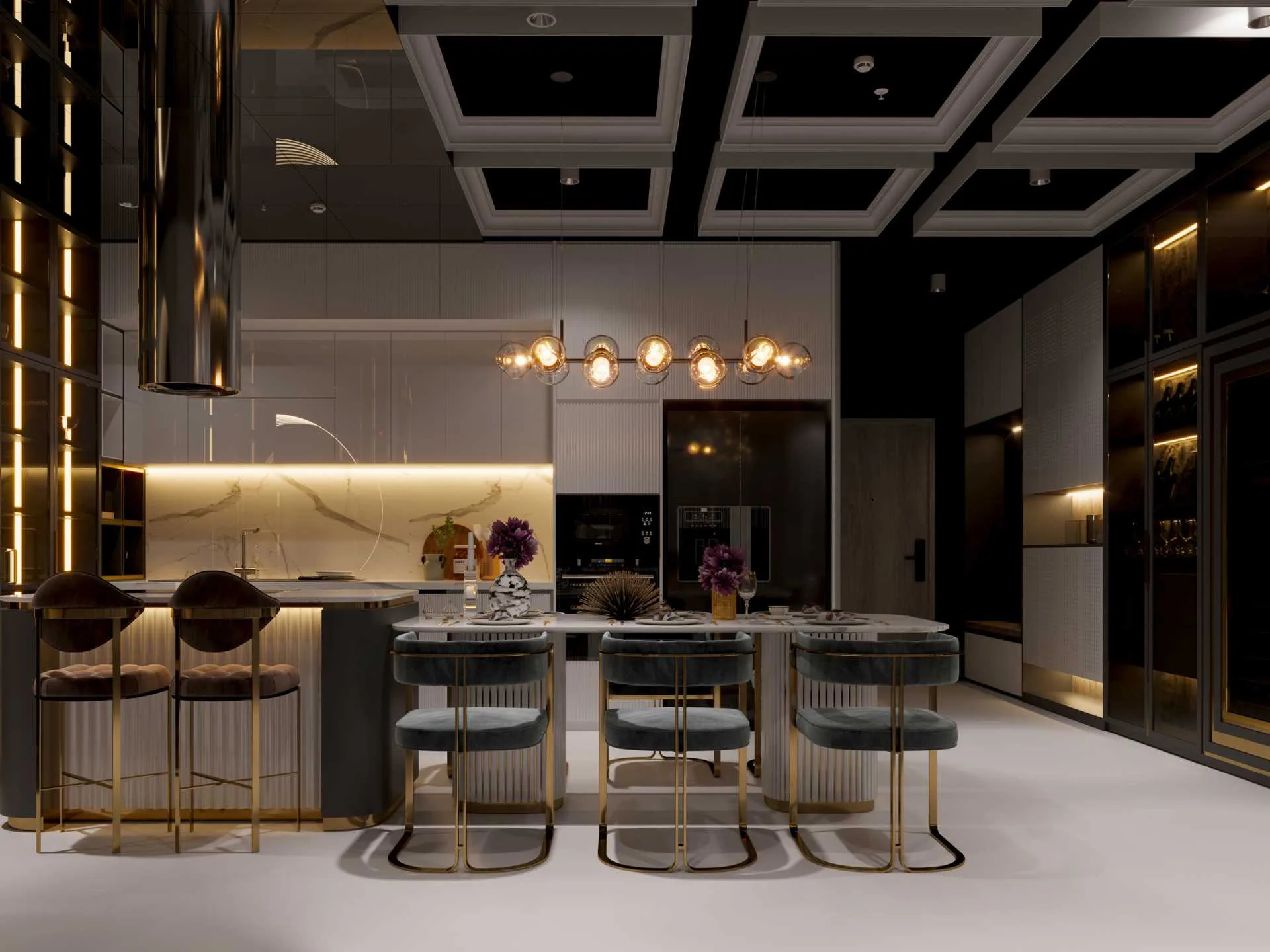 Shabby Chic Modern Luxurious- Dining Are