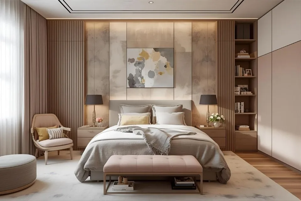 Warm, Hotel-Style Bedrooms for Comfort & Luxury