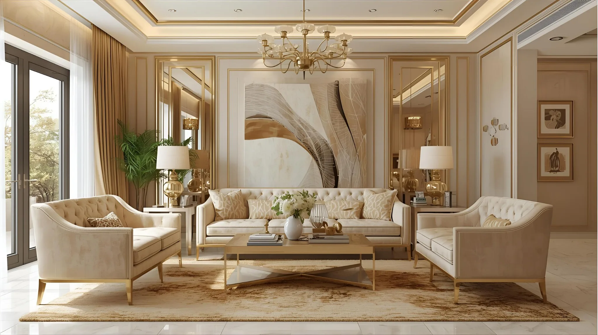 Champagne Gold & Soft Metallics