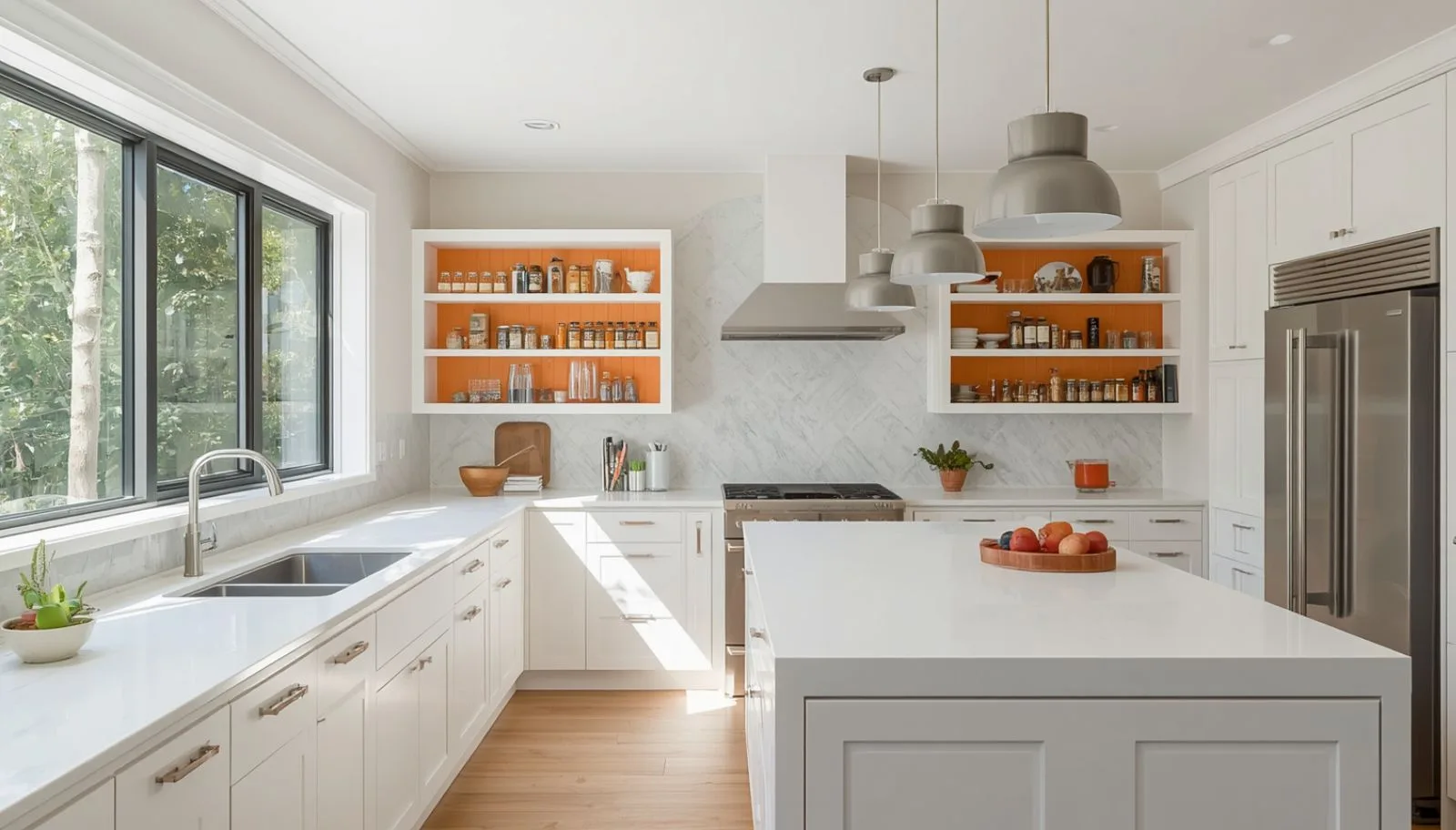 Spacious U-Shaped Modular Kitchens