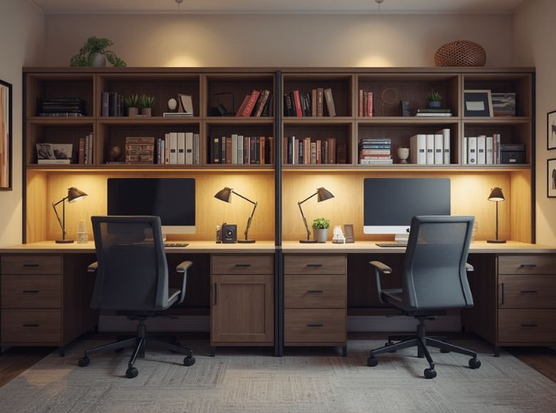 Dual Workstation Design for Shared Home Offices