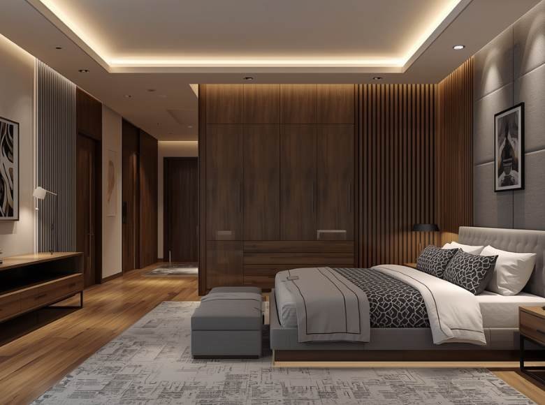 Modern Bedroom & Wardrobe Design Solutions by Home2Decor featuring designer bedroom interiors, customized wardrobes, smart storage solutions, premium finishes, and contemporary furniture for modern homes.