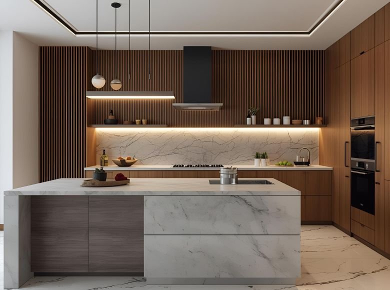 Luxury Modular Kitchen Interior Design Services by Home2Decor featuring smart storage, premium finishes, modern layouts, and customized cabinetry.