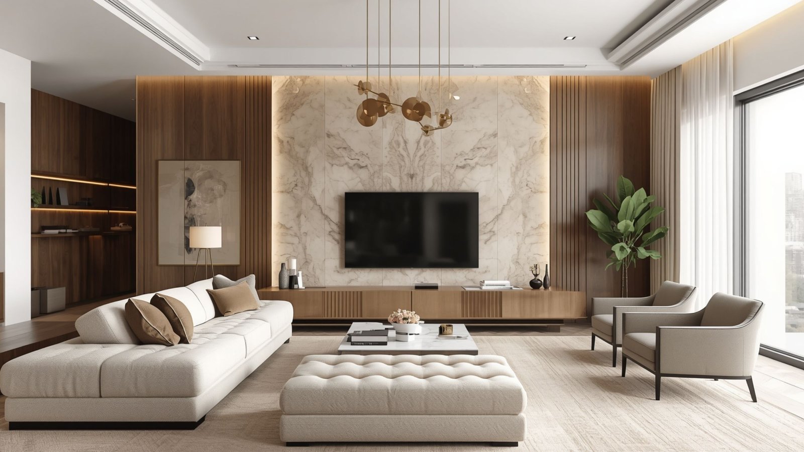 A Warm Luxury Living Room design by Home2decor