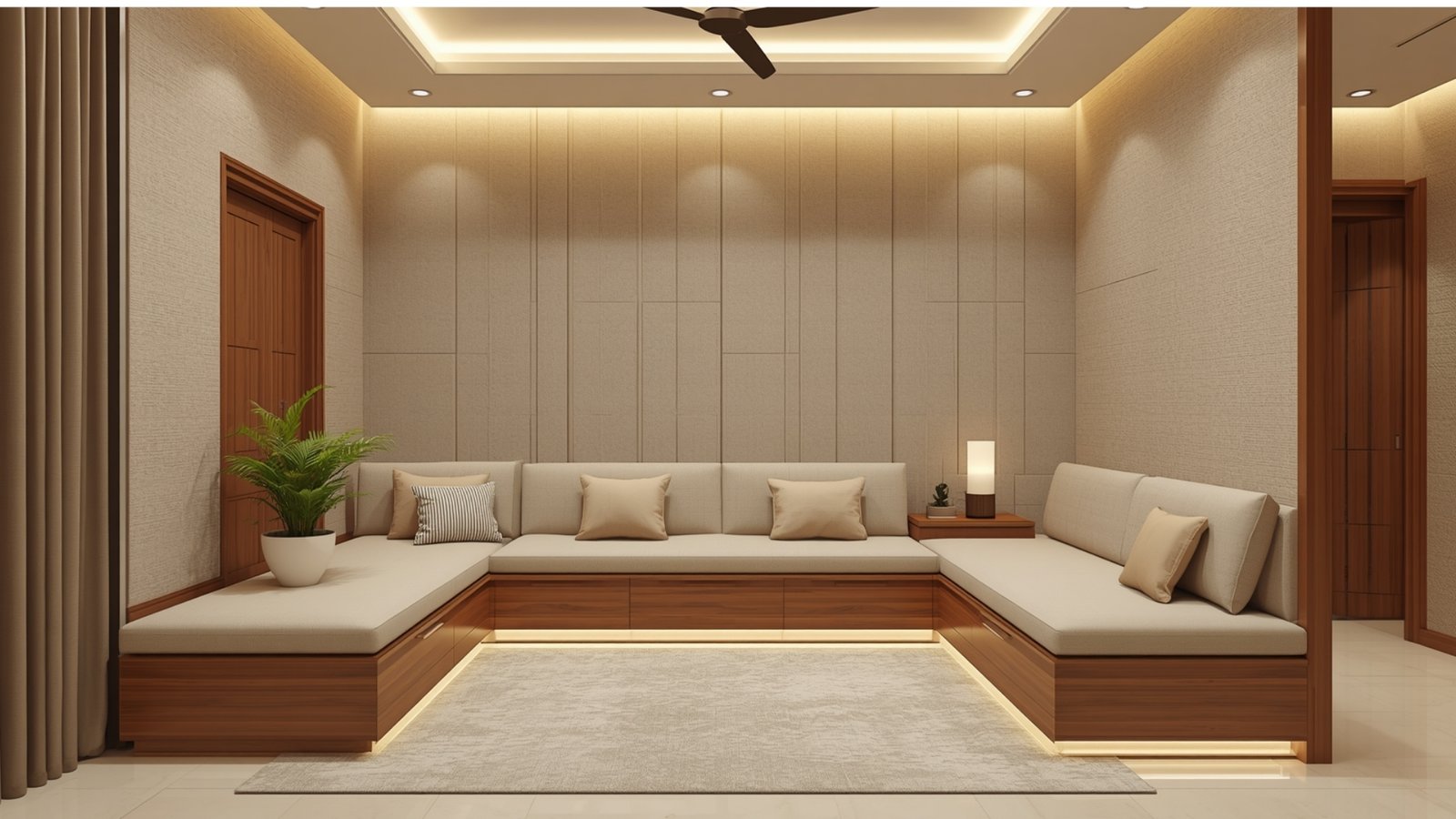 Compact sofa for a small living room with space-saving design, comfortable seating, and modern styling