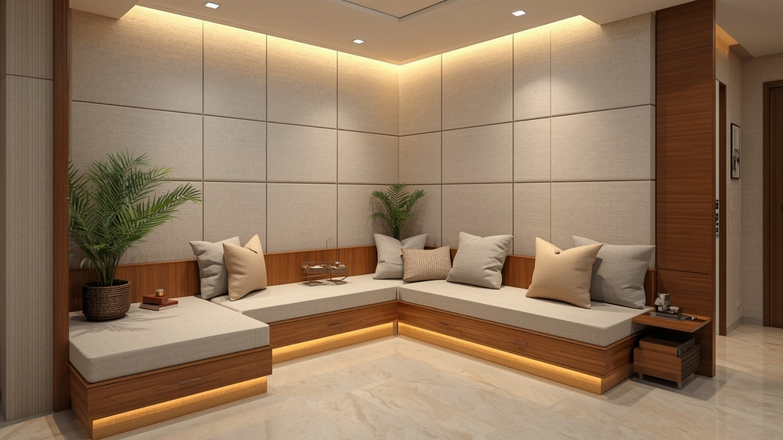 Custom furniture for awkward corners with built-in storage, tailored seating, and space-saving interior design