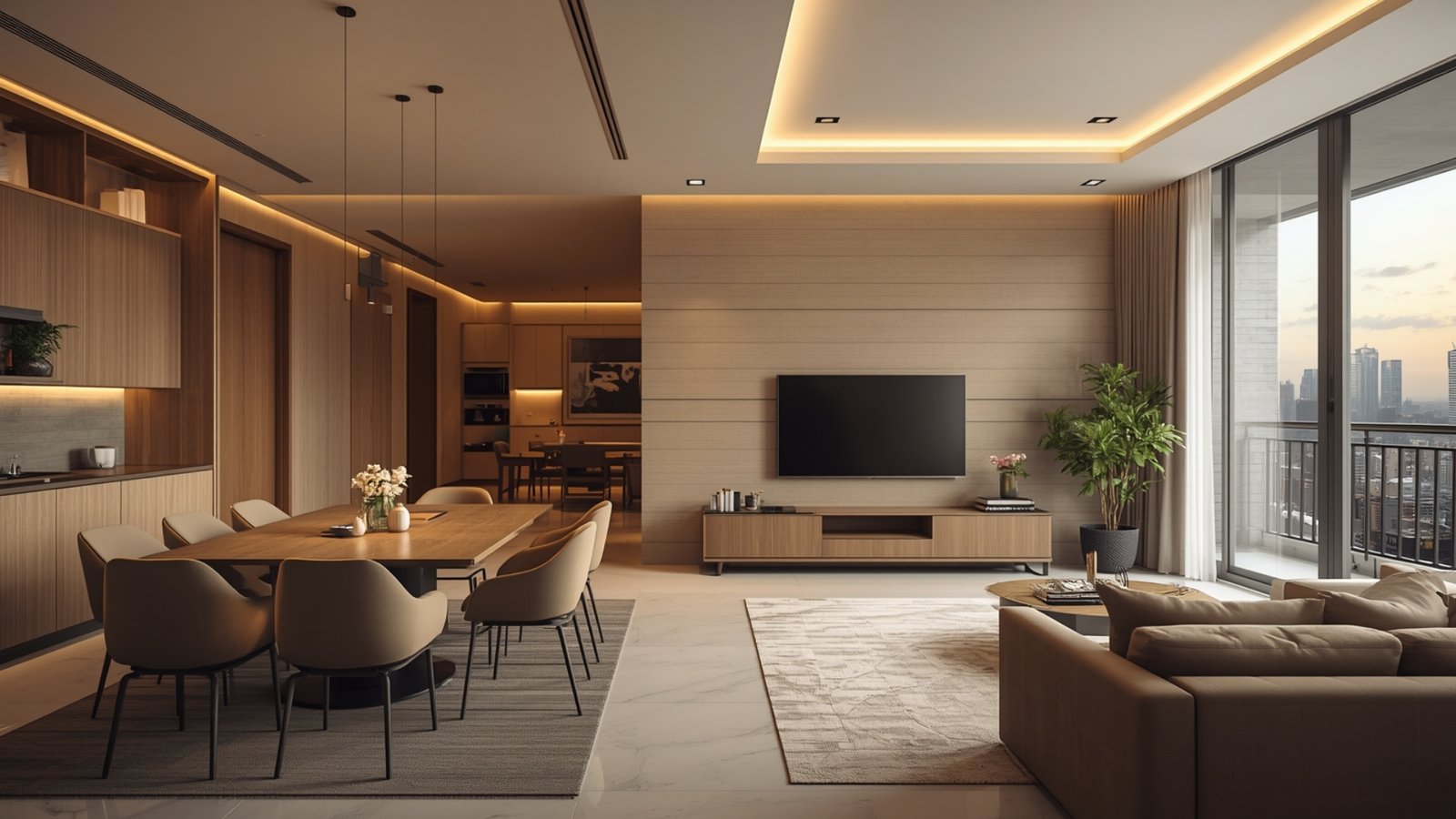 Interior design for small apartments in Thane with space-saving furniture, smart storage, and functional layouts