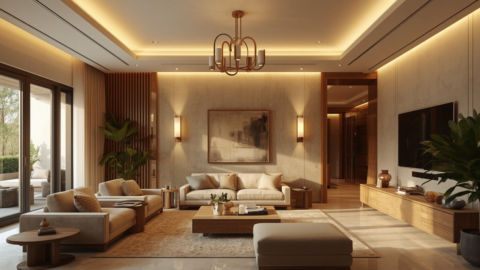 Layered lighting ideas for modern homes combining ambient, task, and accent lighting for a warm and stylish interior