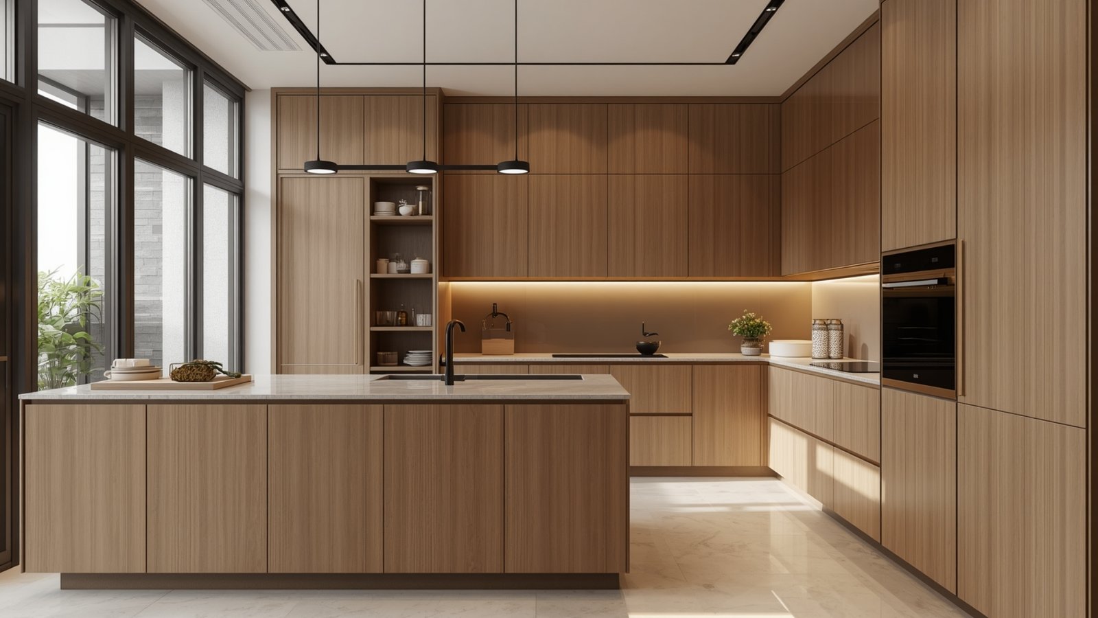 Modular kitchen cost in Andheri featuring a modern kitchen with customized cabinets, premium finishes, and smart storage