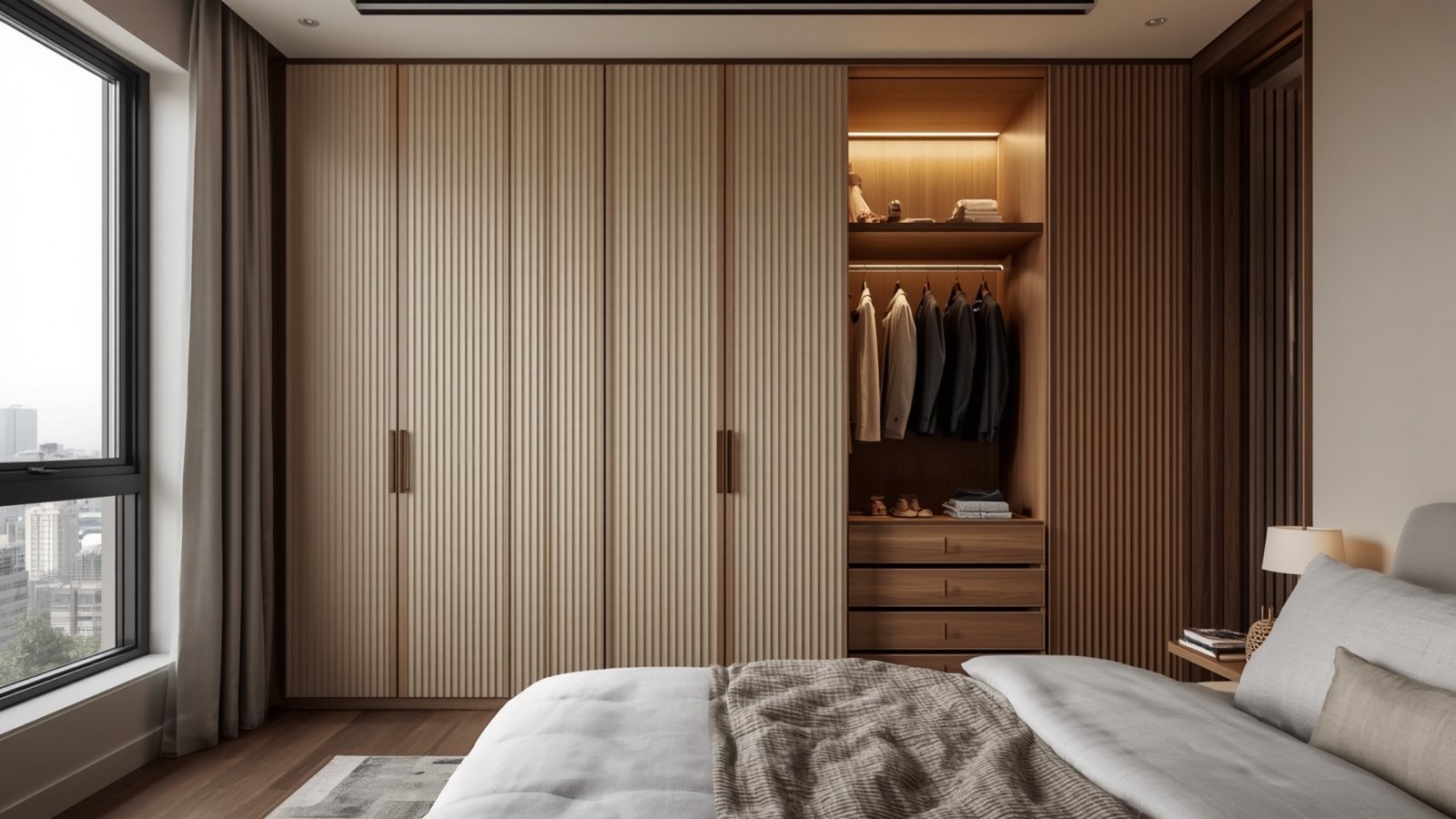 Wardrobe cost in Andheri for modern bedrooms with customized storage, premium finishes, and stylish wardrobe designs