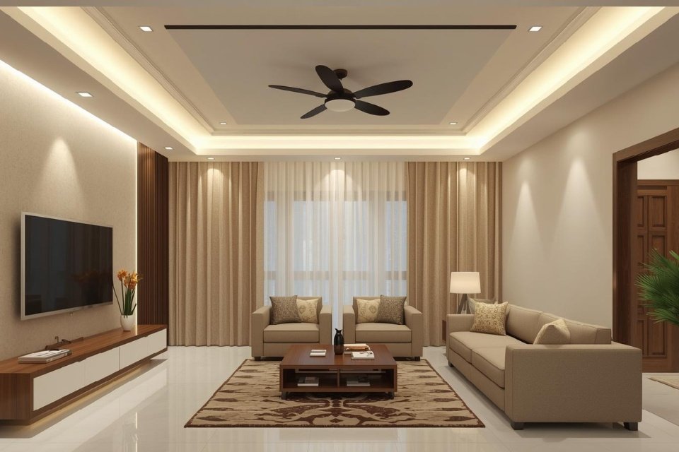 Simple false ceiling design for modern home interiors