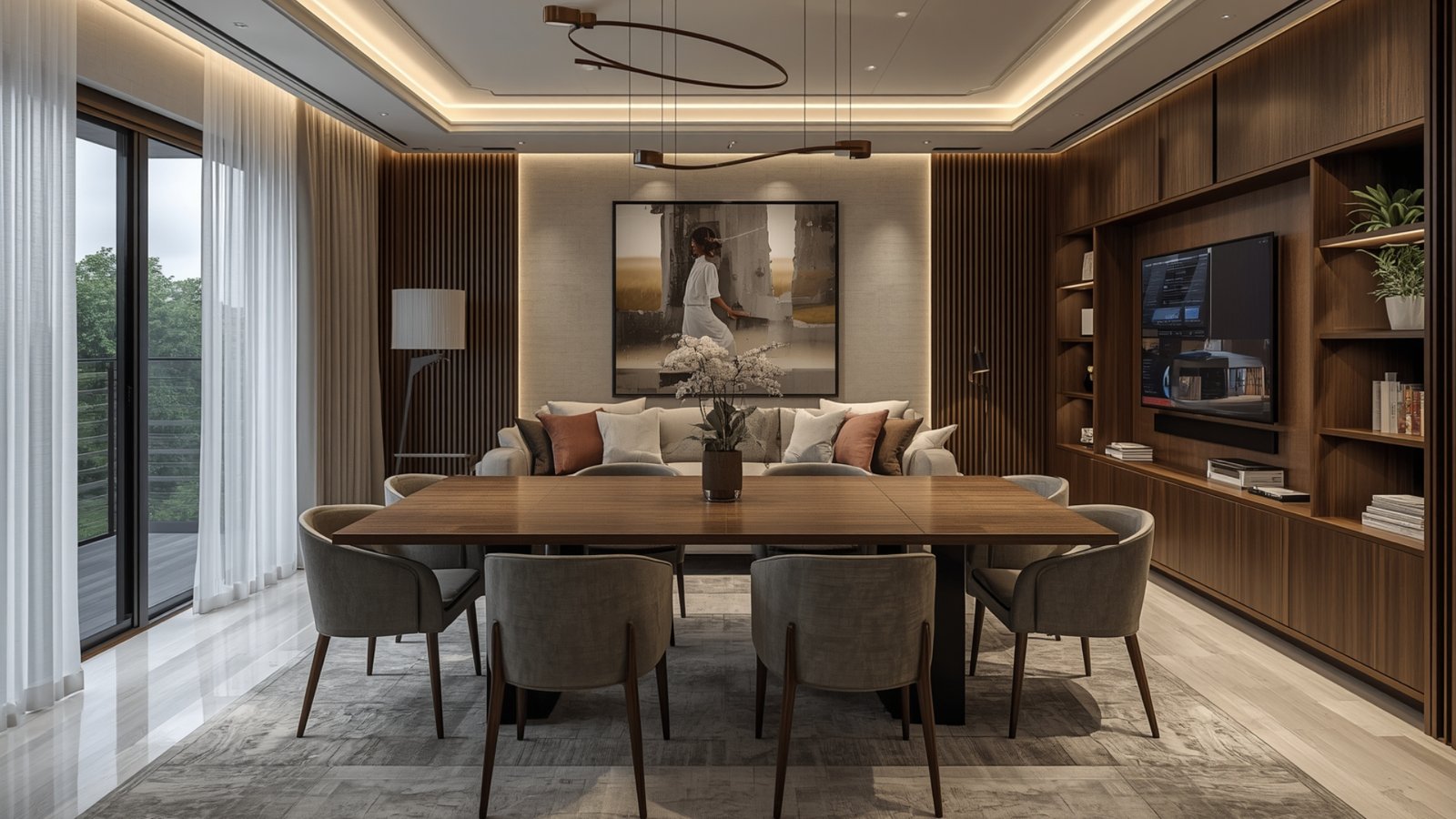 Functional dining area interior design for a modern Pune home