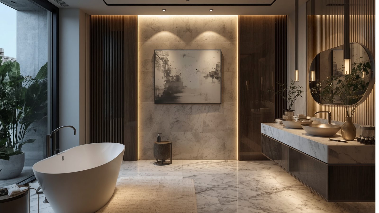 Luxury hotel-inspired bathroom interior design