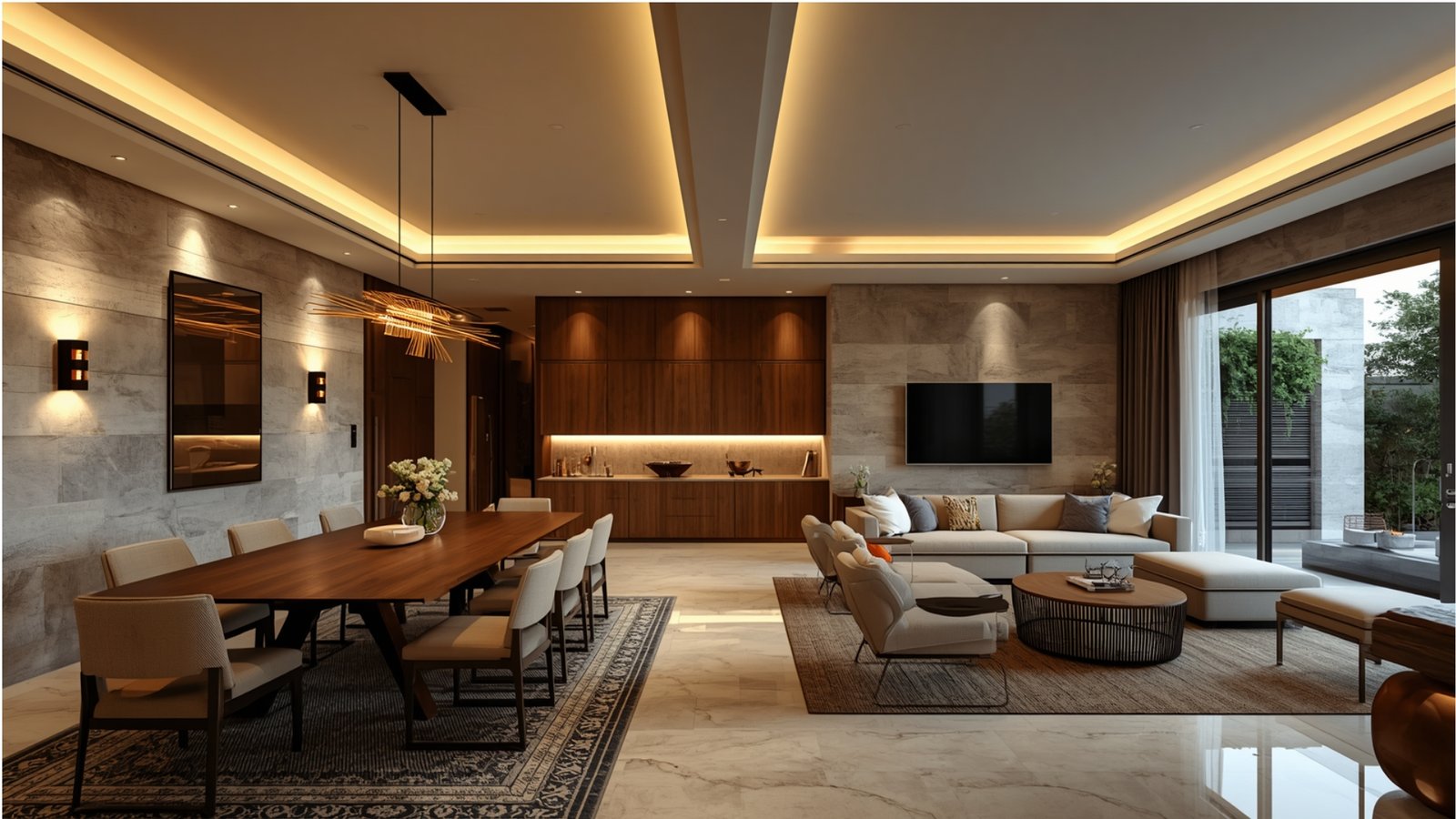 Luxury layered designer lighting for modern home interiors in Pune