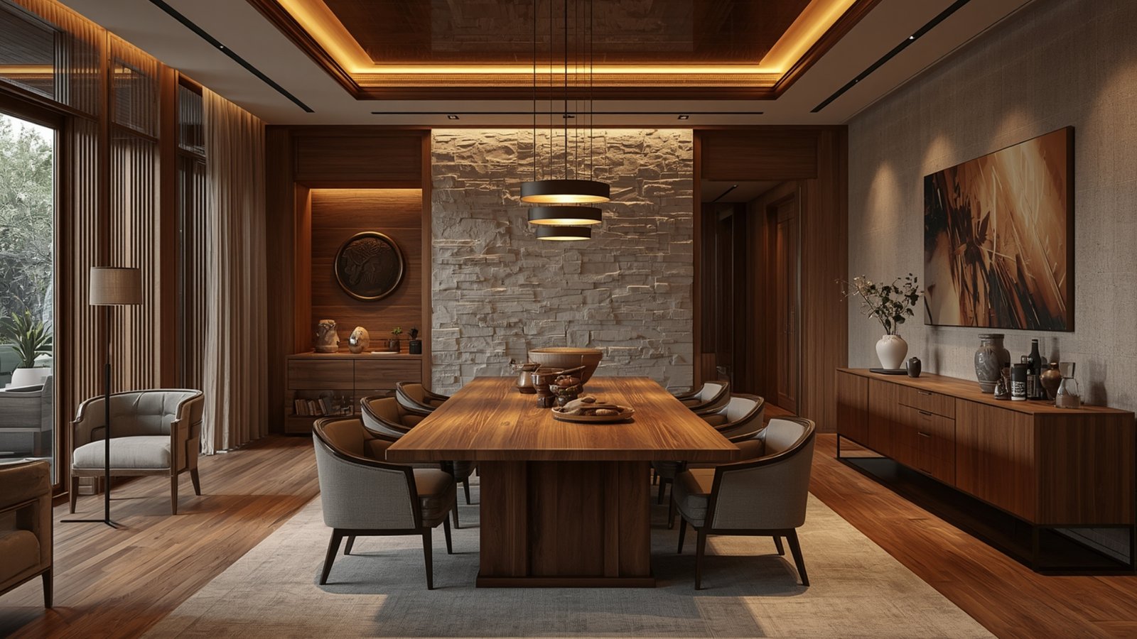 Luxury dining room interior design in Pune