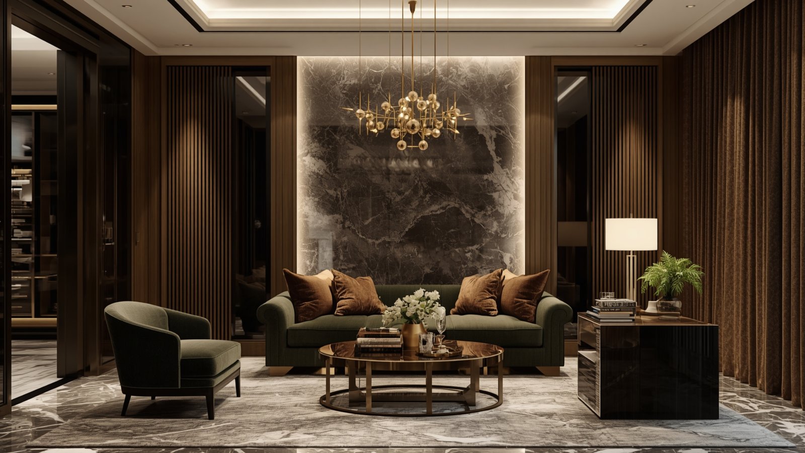 Luxury interior design in Kalyani Nagar using premium materials and rich textures