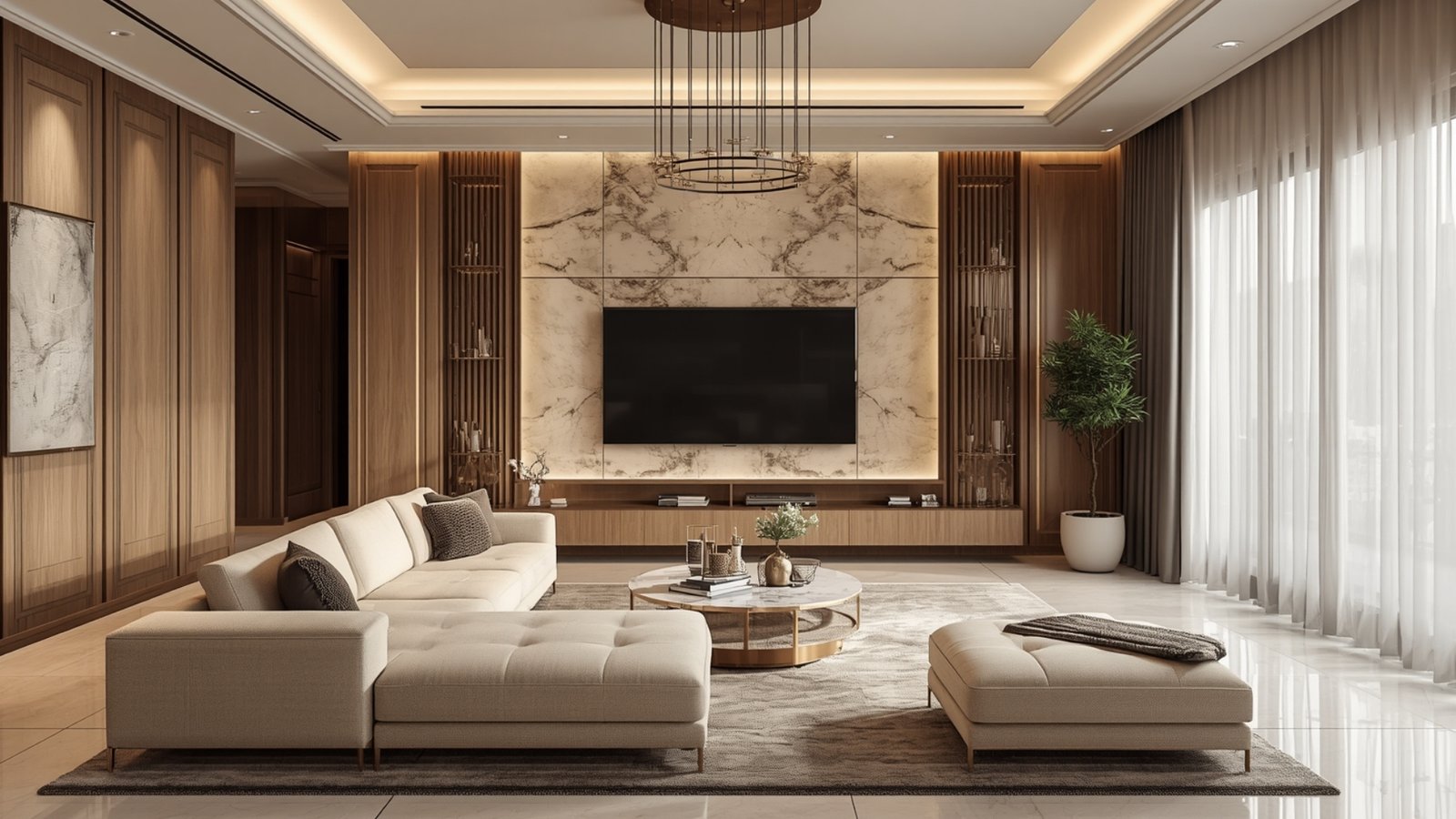 Luxury interior design styles for Borivali homes featuring elegant furniture, premium finishes, warm lighting, and sophisticated décor