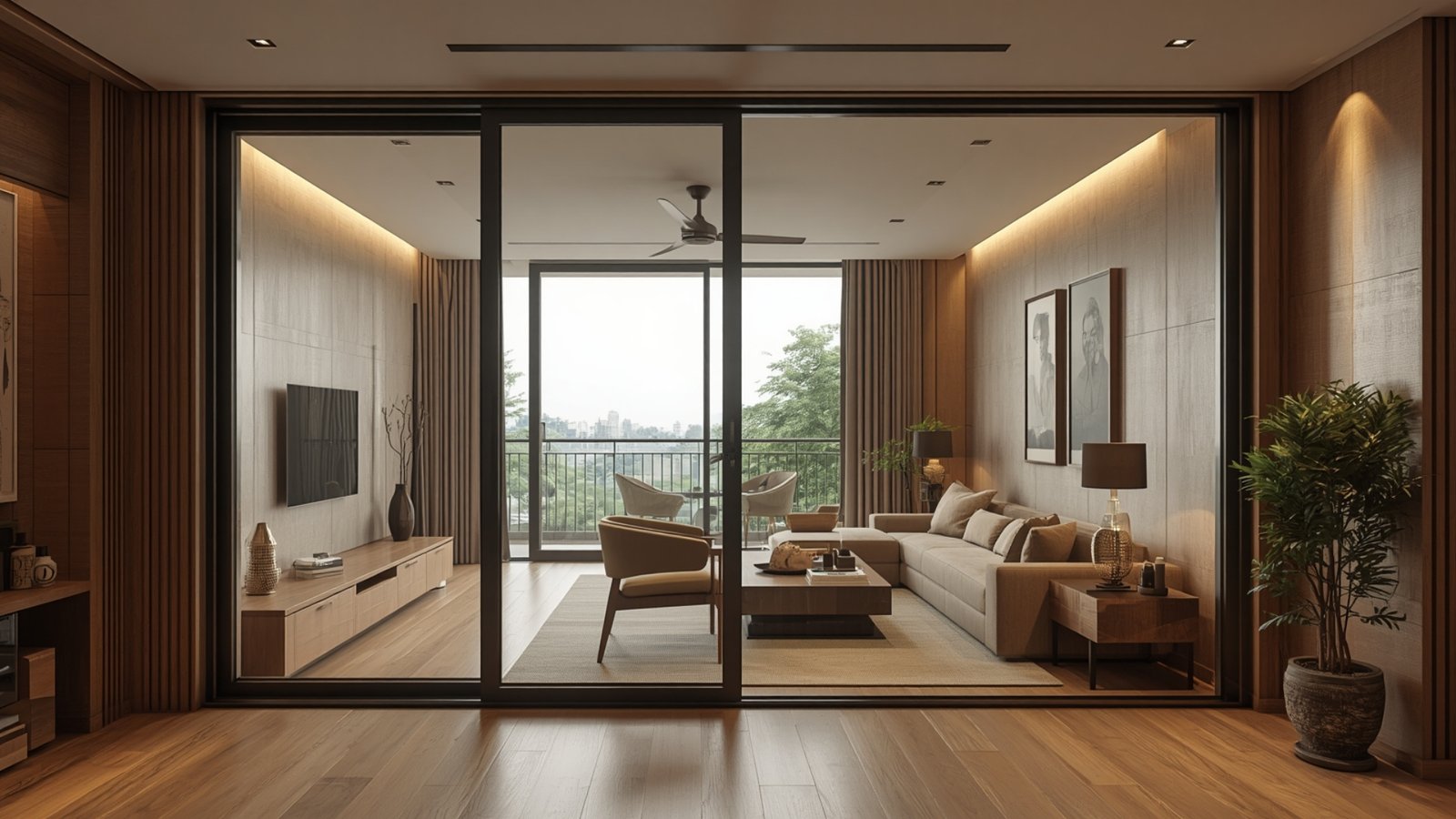 Using mirrors and reflective surfaces carefully in a modern home to enhance light, depth, and visual space