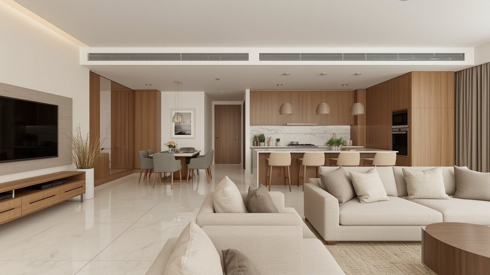 Modern neutral color palette for elegant home interior design