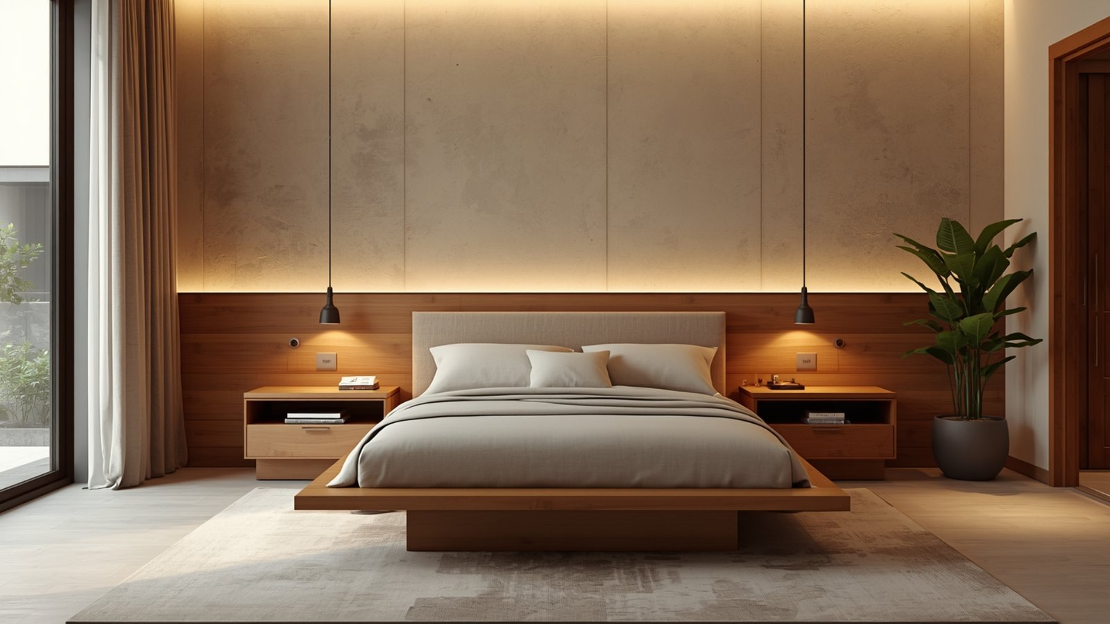Multi-functional guest bedroom with a comfortable bed, compact work desk, smart storage, and flexible furniture