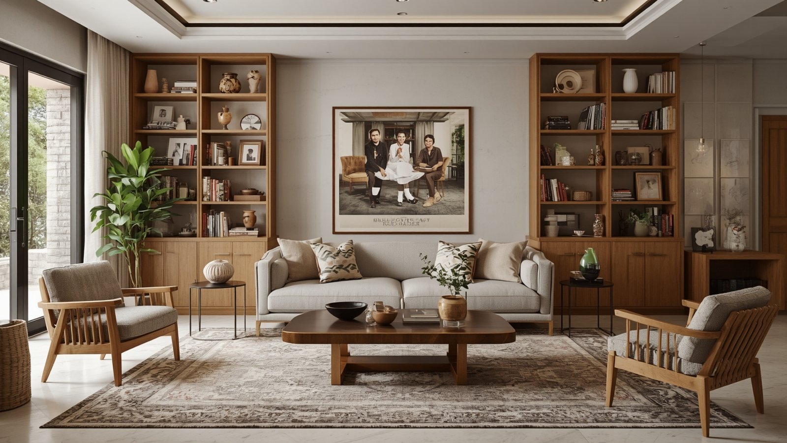 Personalized interior design with custom furniture, meaningful artwork, decorative accessories, and stylish home décor