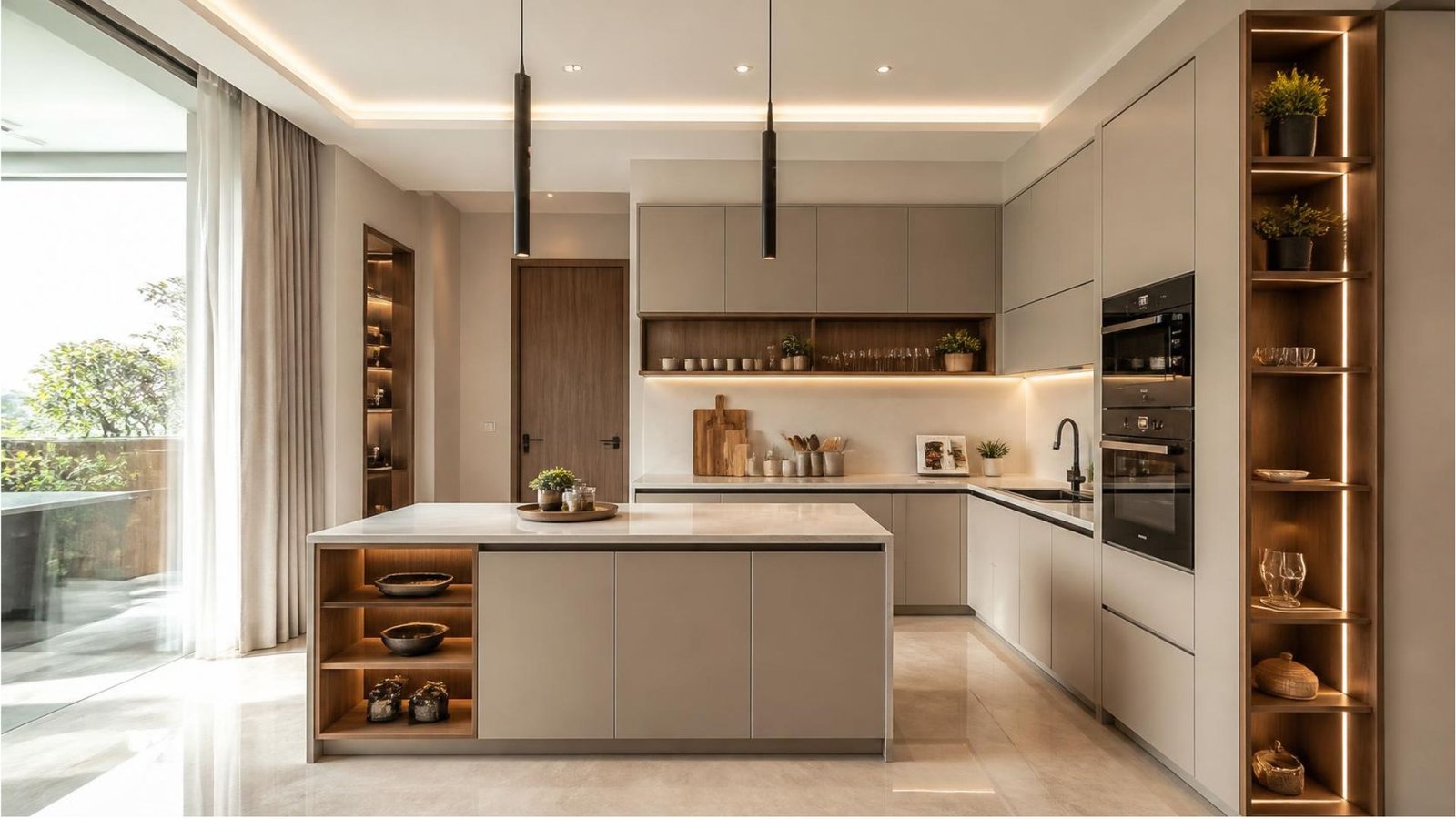 Modular kitchen cost in Ranchi by layout, including L-shaped, U-shaped, parallel, and straight kitchen designs.